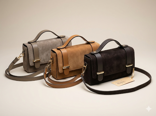 Toscani Suede & Leather Satchel Collection