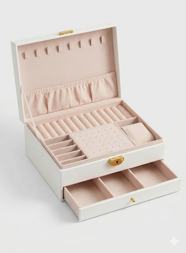 The Serenity Tiered Jewelry Trunk